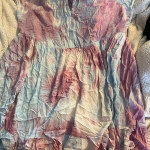Torrid Pink and Blue Tie-Dye Dress
